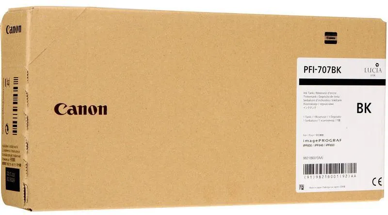Tusz Canon PFI-707BK 9821B001 czarny (black)