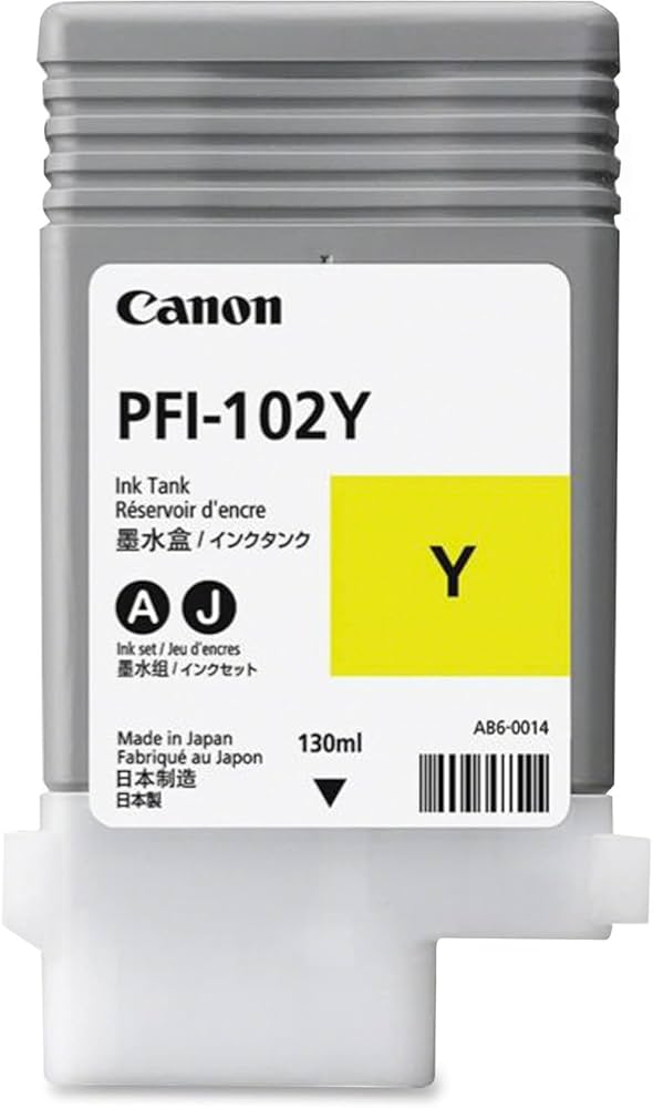 Tusz Canon PFI-102Y 0898B001 żółty (yellow) 02.2024