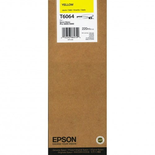 Tusz Epson T6064 C13T606400 yellow oryginał 05.2026